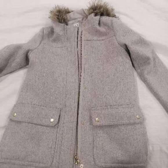 Women's grey wool coat - Picture 2 of 4